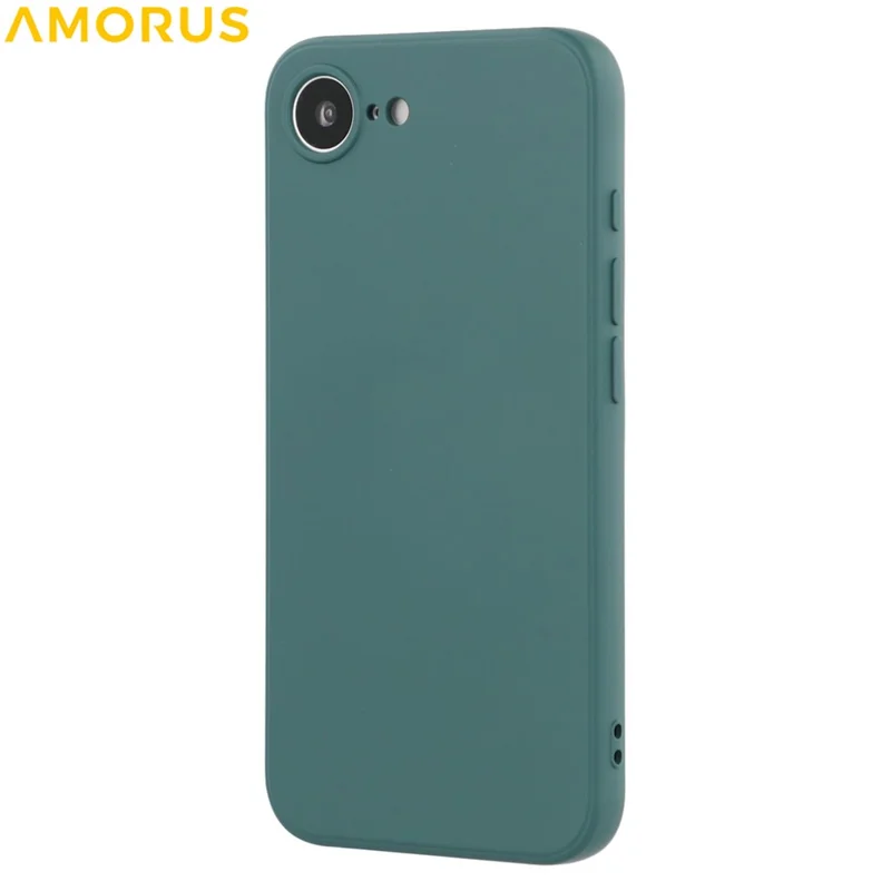 AMORUS For iPhone 16e Case Precise Cutouts TPU Fiber Lining Shockproof Phone Cover - Army Green