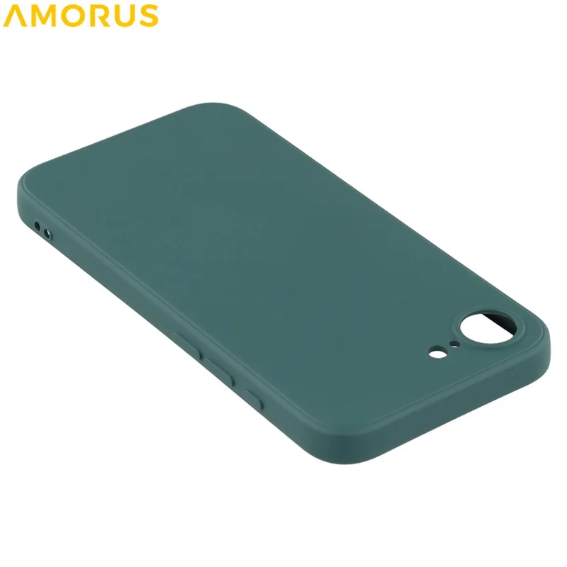 AMORUS For iPhone 16e Case Precise Cutouts TPU Fiber Lining Shockproof Phone Cover - Army Green