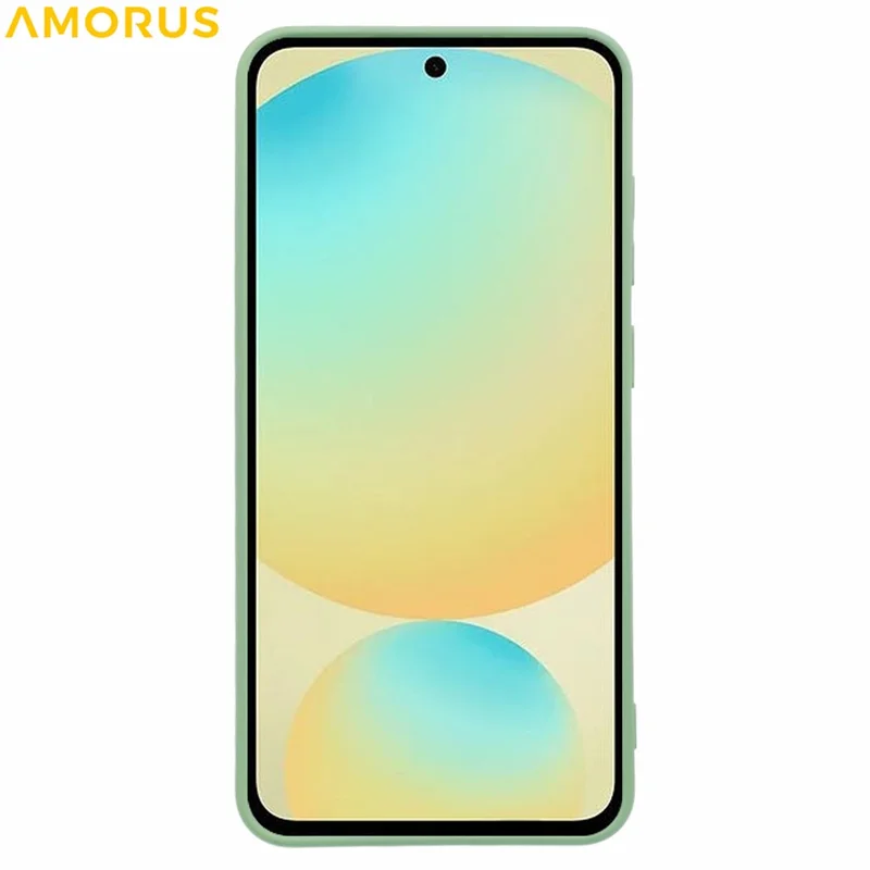 AMORUS For Samsung Galaxy A36 5G Case Precise Cutouts TPU Fiber Lining Shockproof Phone Cover - Matcha Green