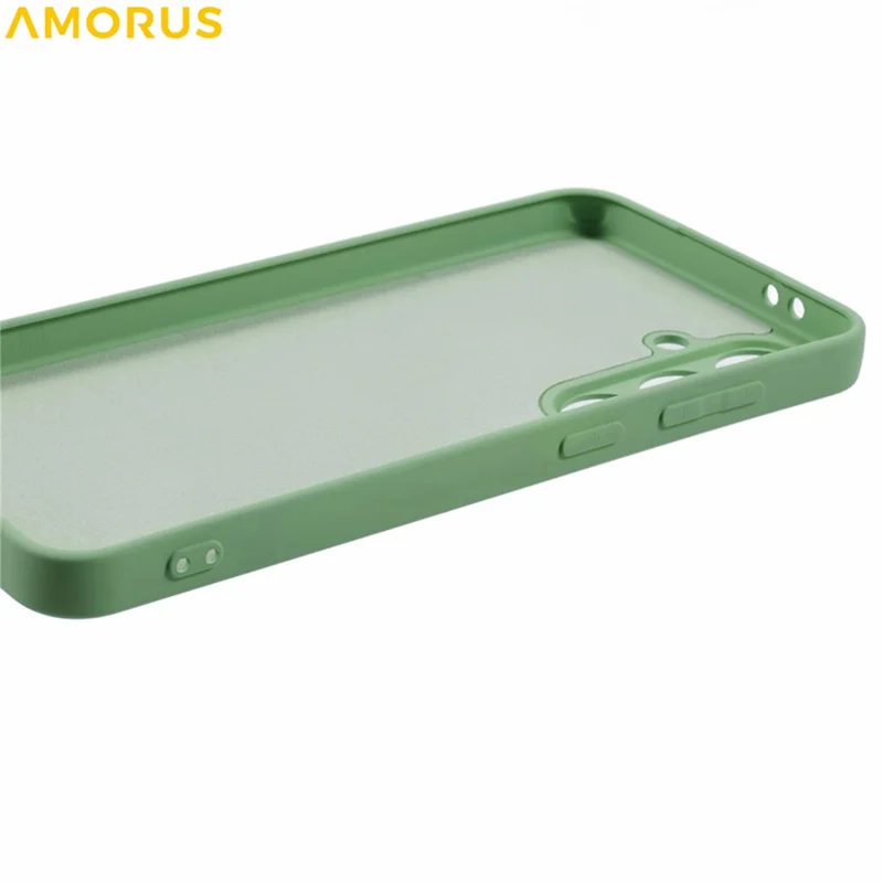 AMORUS For Samsung Galaxy A36 5G Case Precise Cutouts TPU Fiber Lining Shockproof Phone Cover - Matcha Green