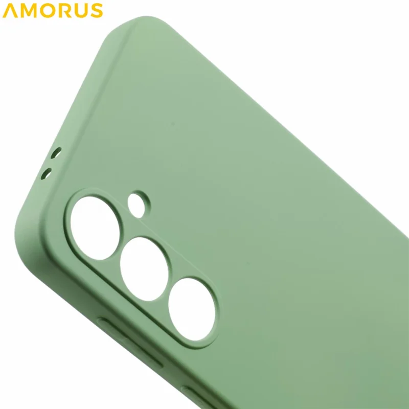 AMORUS For Samsung Galaxy A36 5G Case Precise Cutouts TPU Fiber Lining Shockproof Phone Cover - Matcha Green