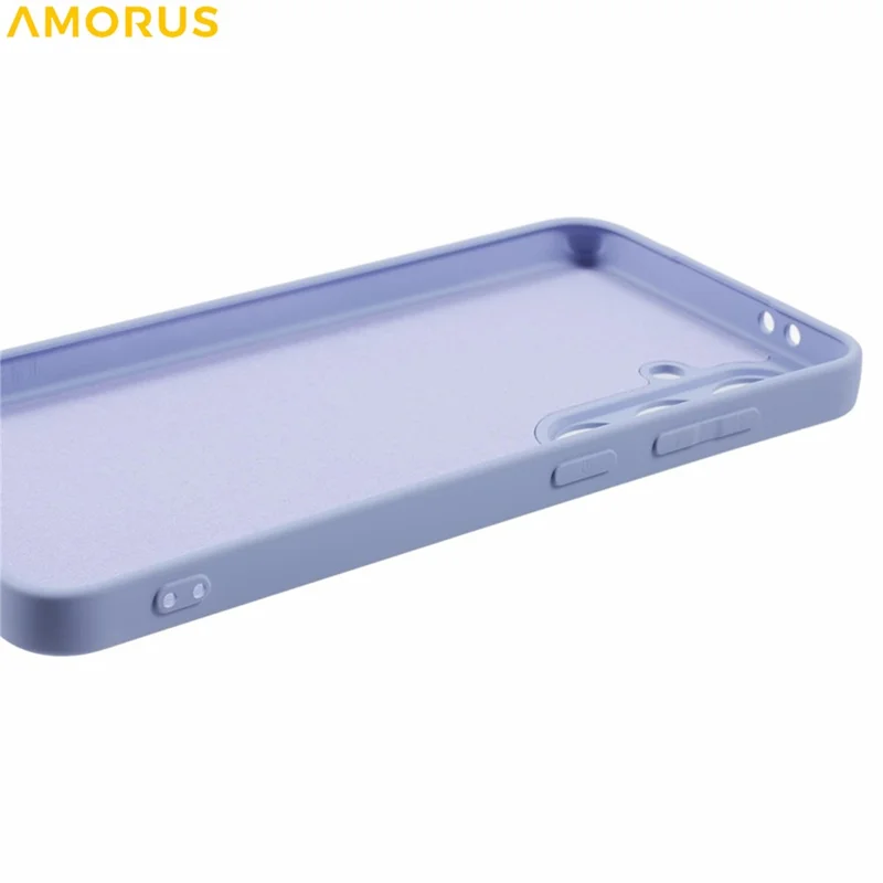AMORUS For Samsung Galaxy A56 5G Case Precise Cutouts TPU Fiber Lining Shockproof Phone Cover - Purple