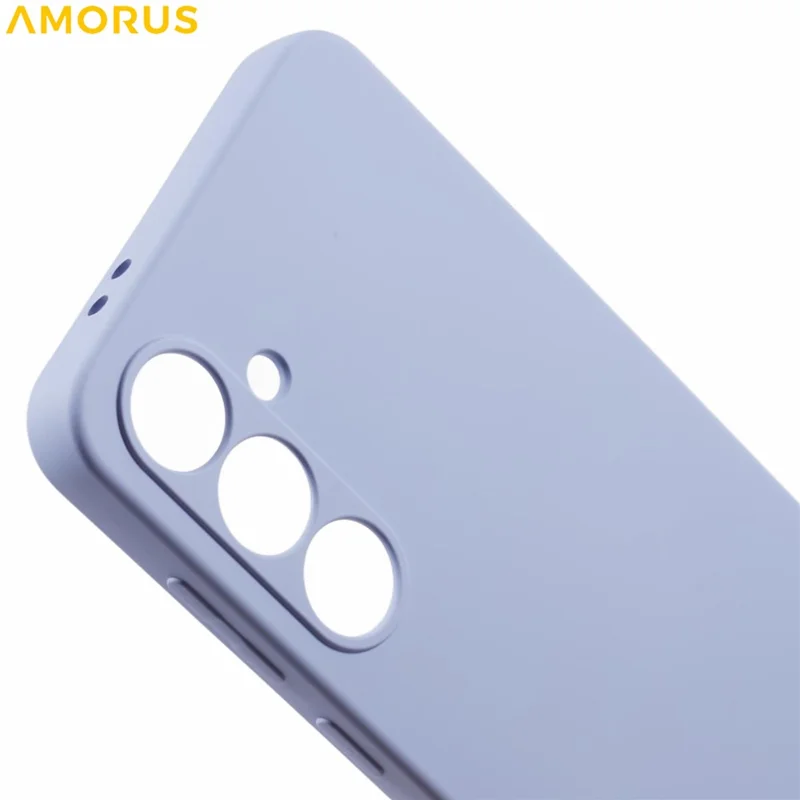 AMORUS For Samsung Galaxy A56 5G Case Precise Cutouts TPU Fiber Lining Shockproof Phone Cover - Purple