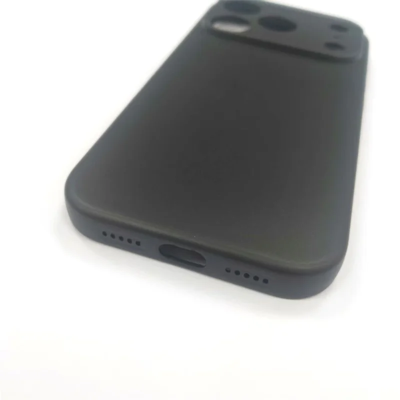 25Pcs For iPhone 17 Pro Max Case 1.2mm TPU Matte Phone Cover - Black