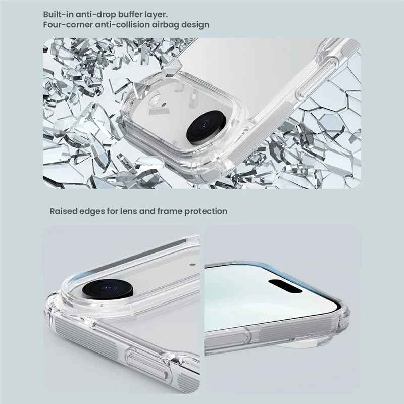 NILLKIN Nature Pro Series For iPhone Air Case PC + TPU Anti-Scratch Clear Back Cover - Transparent