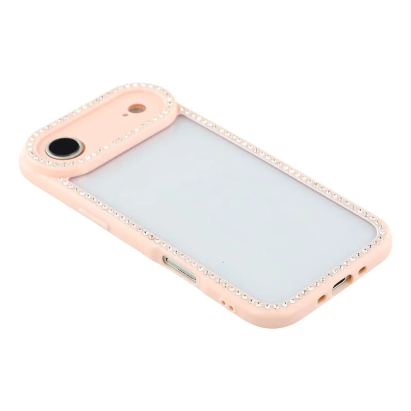 Étui Sparkling Rhinestone Decor TPU + PC Clear Phone Back Cover - Rose pour iPhone 17 Air