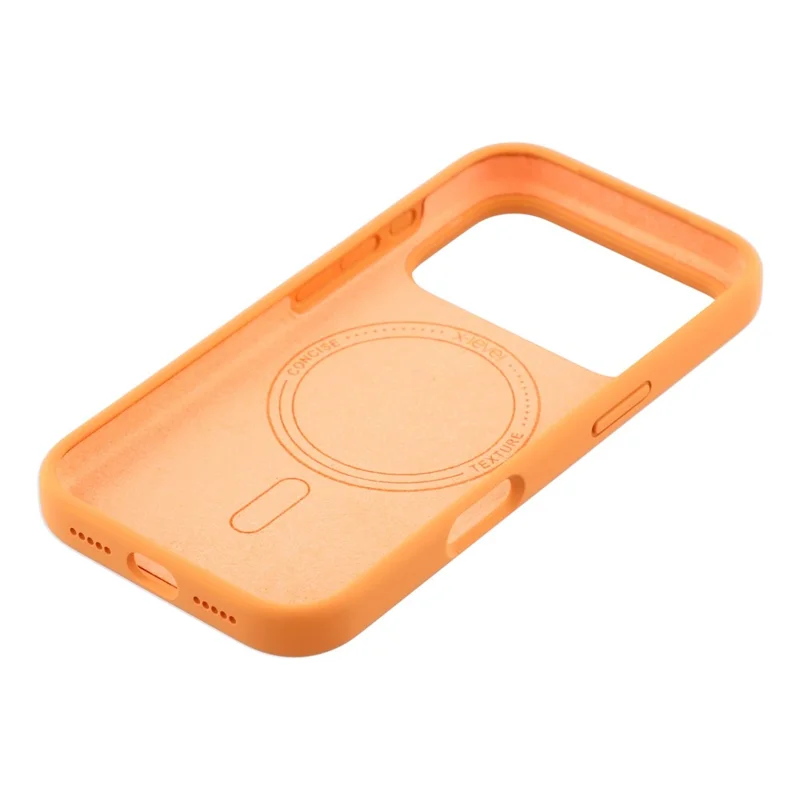 X-LEVEL For iPhone 17 Pro Case Compatible with MagSafe Liquid Silicone Phone Back Cover Skin Touch - Orange