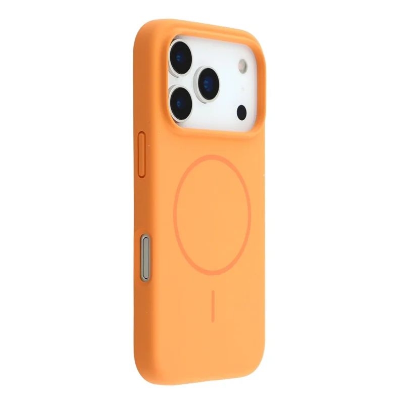 Capa X-LEVEL para iPhone 17 Pro Max Compatível com MagSafe Silicone Líquido Capa Traseira de Telefone Toque - Laranja