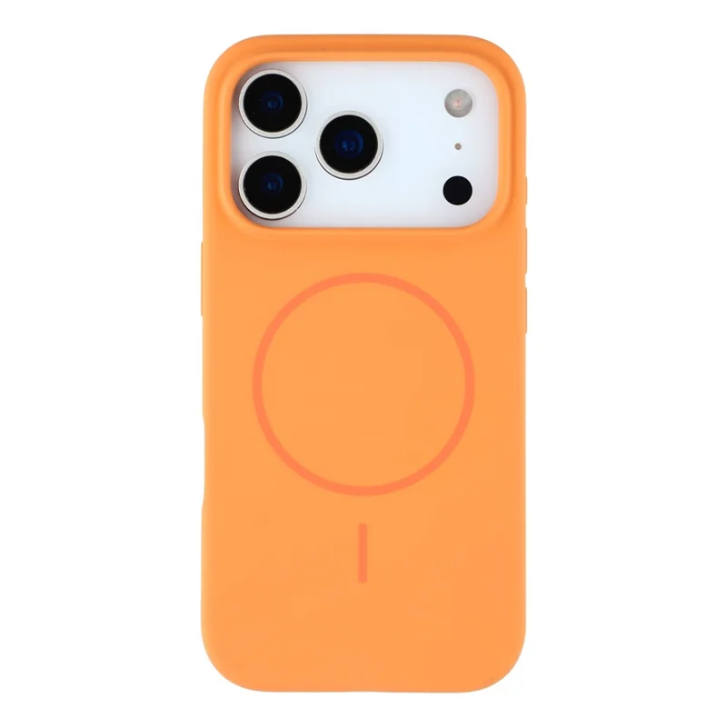 Capa X-LEVEL para iPhone 17 Pro Max Compatível com MagSafe Silicone Líquido Capa Traseira de Telefone Toque - Laranja