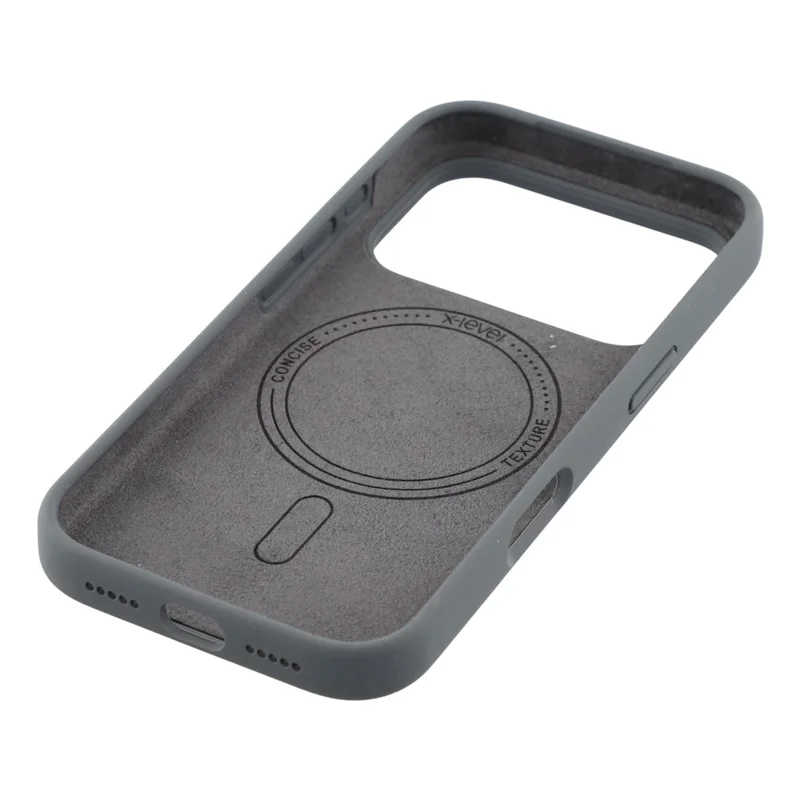 X-LEVEL For iPhone 17 Pro Max Case Compatible with MagSafe Liquid Silicone Phone Back Cover Skin Touch - Black