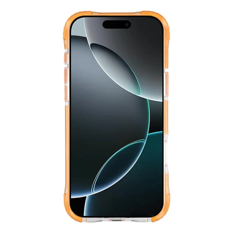 MUTURAL For iPhone 17 Pro Case Compatible with MagSafe Reinforced Corners PC + TPU Clear Phone Cover - Orange