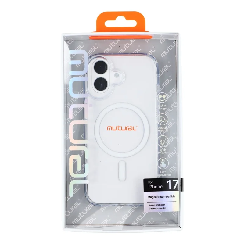 MUTURAL For iPhone 17 Case Compatible with MagSafe TPU + PC Clear Phone Cover