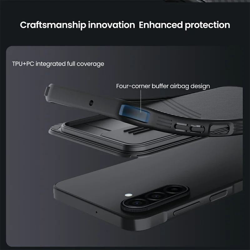 NILLKIN Camshield Pro for Samsung Galaxy A17 5G / A17 4G Magnetic Case TPU + PC Phone Cover with Slider Camera