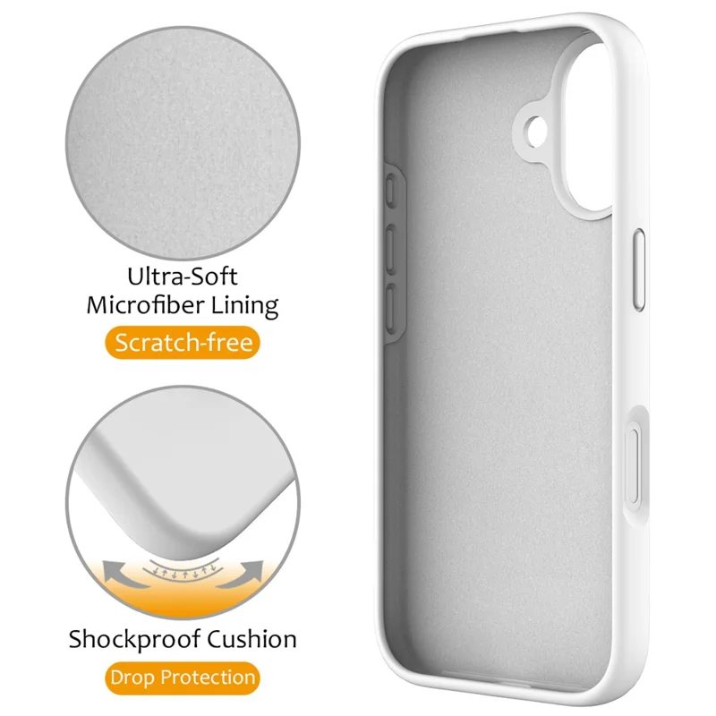 Per iPhone 17 Custodia Compatibile con MagSafe Supporto Pieghevole PC + Custodia in Silicone - Bianco