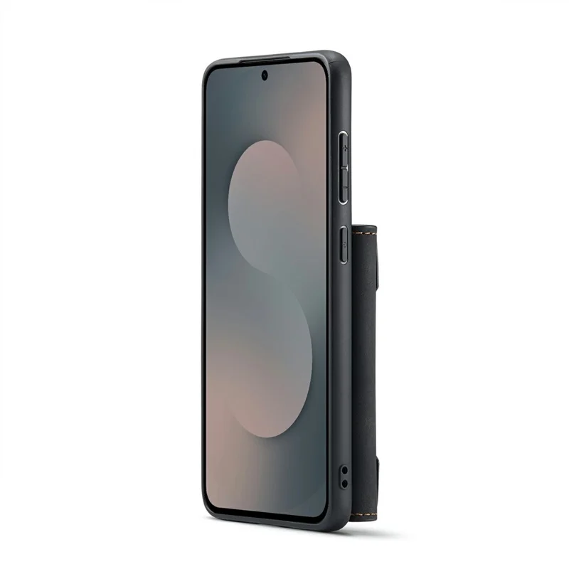 DG.MING M2 Series for Samsung Galaxy S25 FE Case PU + PC + TPU Phone Cover Detachable Wallet - Black