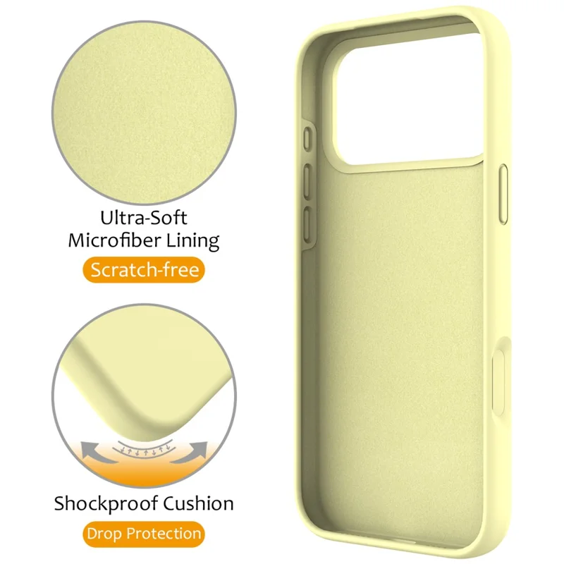 For iPhone 17 Pro Case Compatible with MagSafe Kickstand PC + Silicone Phone Cover - Yellow