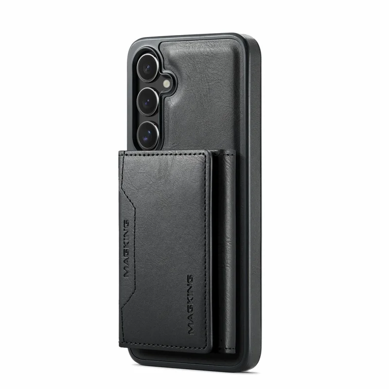 MAGKING K2 Series For Samsung Galaxy S25 FE Magnetic Case PC + TPU + PU Phone Cover - Black