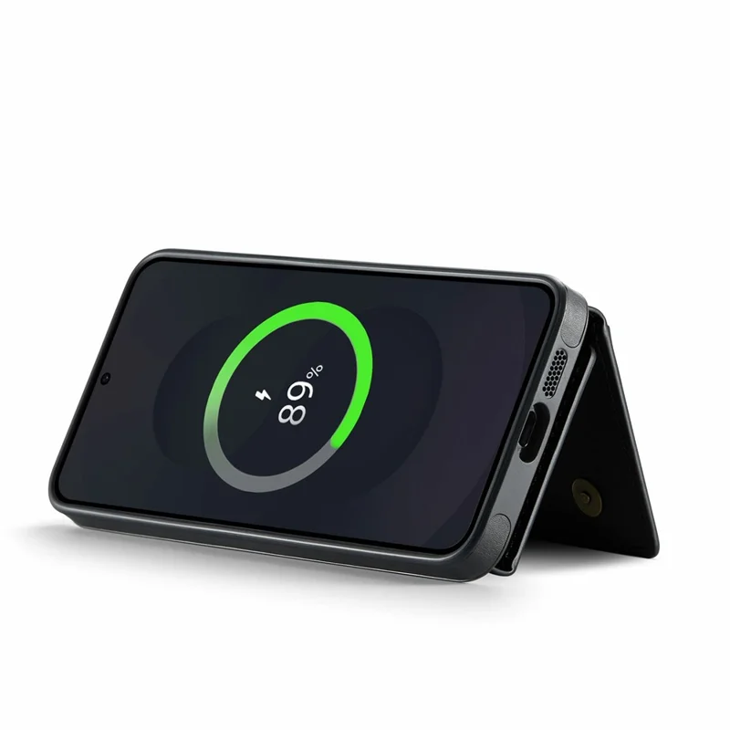 MAGKING K2 Series For Samsung Galaxy S25 FE Magnetic Case PC + TPU + PU Phone Cover - Black