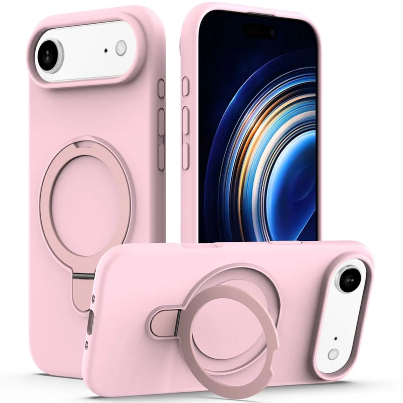 Étui Air Compatible avec iPhone 17 MagSafe avec Support - Gris Rose