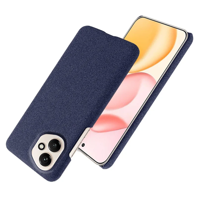 For Honor 400 5G (Global) Phone Case Cloth Texture Anti-Scratch Protective PC Back Cover - Blue