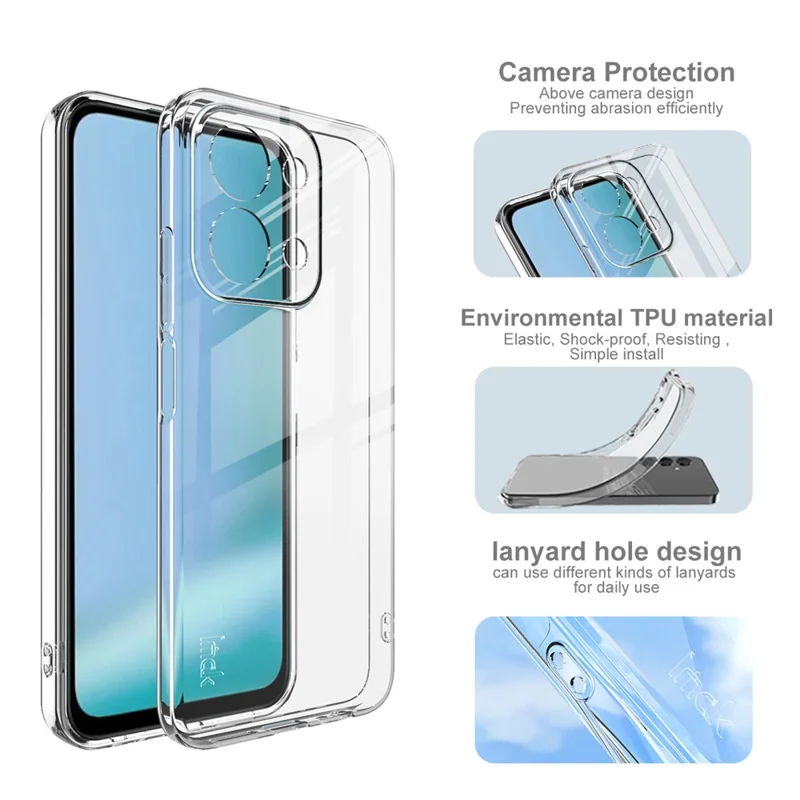 IMAK UX-5 Series Para Xiaomi Poco C85 4G / Redmi 15C 4G (Global) (171mm) Funda de Teléfono Transparente de TPU Funda Protectora de Teléfono