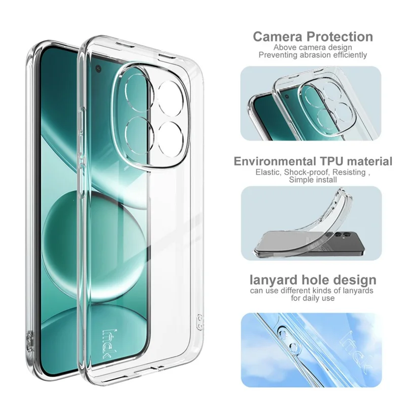 IMAK UX-5 Series For Xiaomi Redmi Note 15 Pro 5G Transparent TPU Phone Case Protective Phone Cover