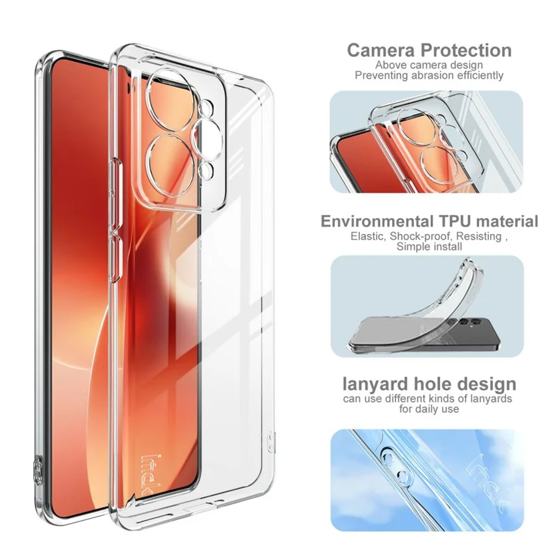 IMAK UX-5 Series For Realme 15 Pro 5G Transparent TPU Phone Case Protective Phone Cover