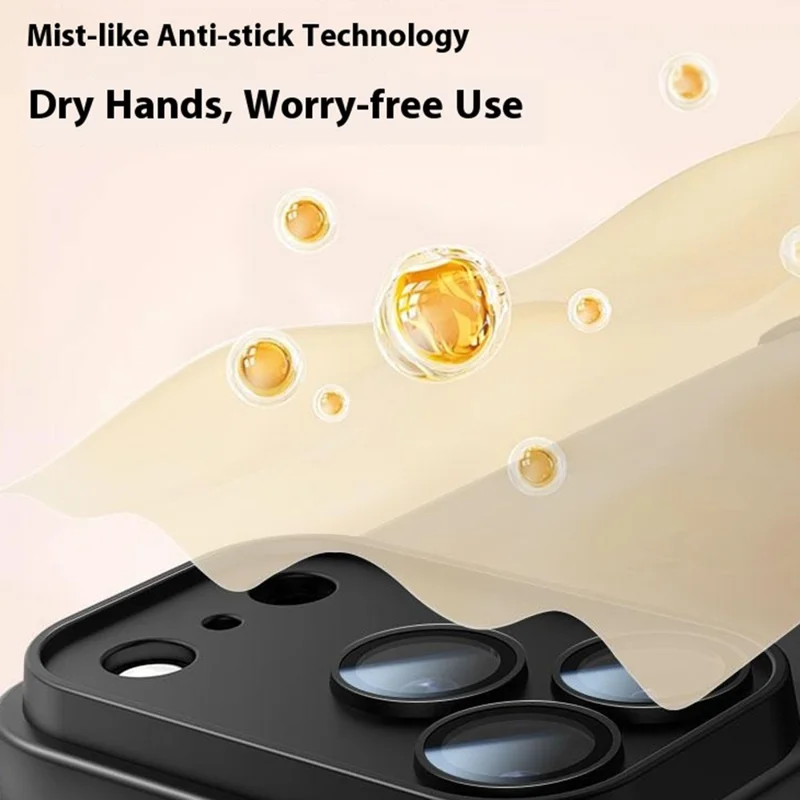 For iPhone 17 Pro Max Frameless Case Corner Edge Protection TPU Silicone Cover with Camera Lens Protector - Desert Gold
