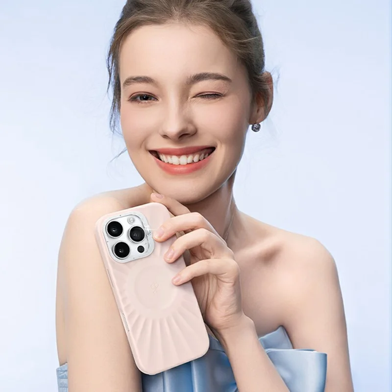 PYNANA PN-16XM2 For iPhone 16 Pro Case Liquid Silicone Phone Cover Compatible with MagSafe - White