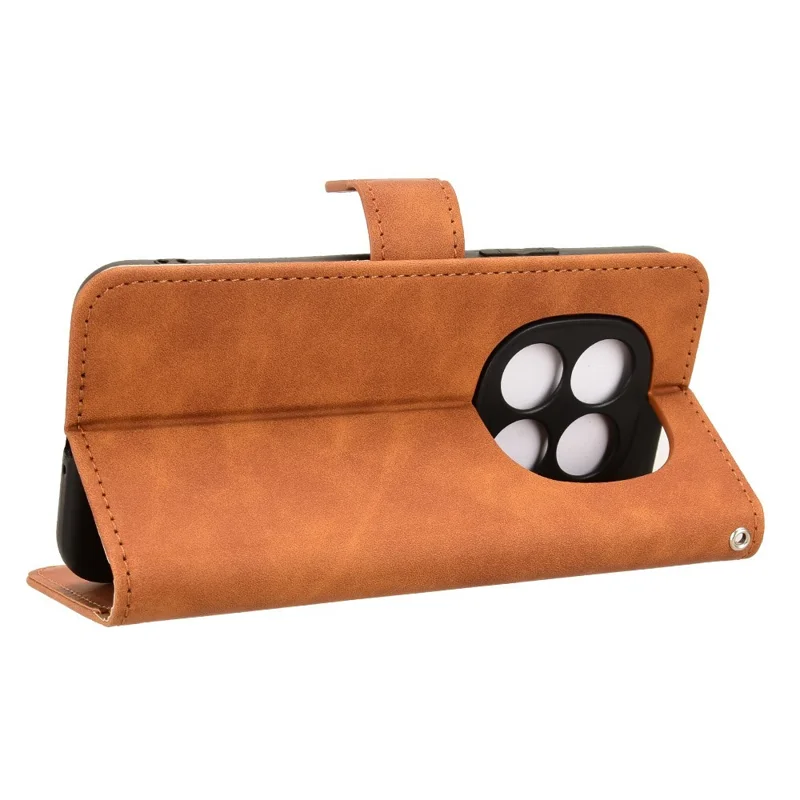 For Xiaomi Poco M8 Pro 5G / Redmi Note 15 Pro+ 5G (Global) Leather Case Skin Feel Anti Drop Wallet Flip Phone Cover - Brown