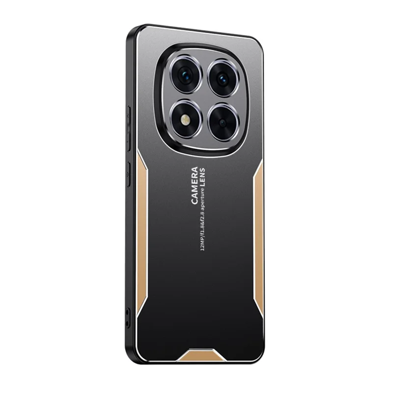 Étui pour téléphone Xiaomi Redmi Note 15 5G - Alliage d'aluminium TPU PC Couverture arrière - Or