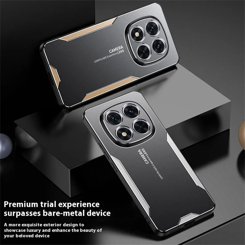 Étui pour téléphone Xiaomi Redmi Note 15 5G - Alliage d'aluminium TPU PC Couverture arrière - Or