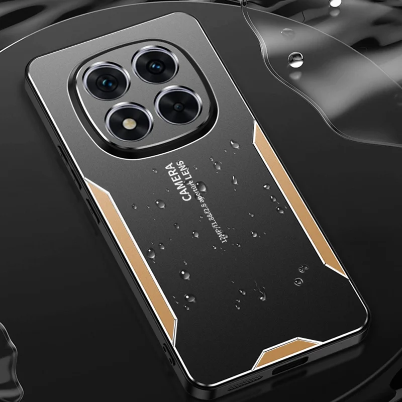 Étui pour téléphone Xiaomi Redmi Note 15 5G - Alliage d'aluminium TPU PC Couverture arrière - Or