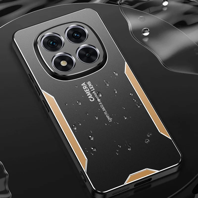 Funda para teléfono Xiaomi Redmi Note 15 Pro 5G - Aleación de aluminio TPU PC Cubierta trasera - Oro