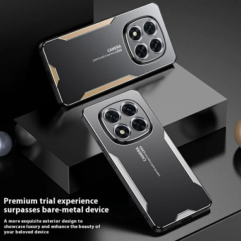 Custodia per Xiaomi Redmi Note 15 Pro+ 5G - Copertura posteriore in lega di alluminio TPU PC - Oro
