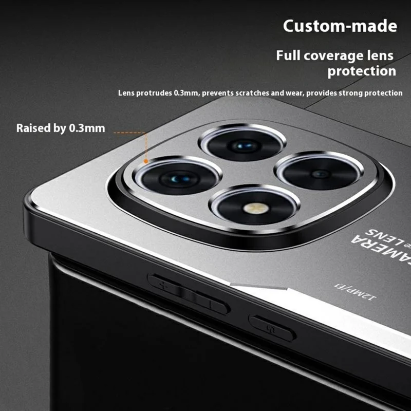 Custodia per Xiaomi Redmi Note 15 Pro+ 5G - Copertura posteriore in lega di alluminio TPU PC - Oro