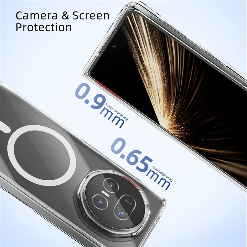 ABEEL Para Honor Magic V5 5G Funda Magnética Transparente PC Anti Arañazos Cubierta de Teléfono