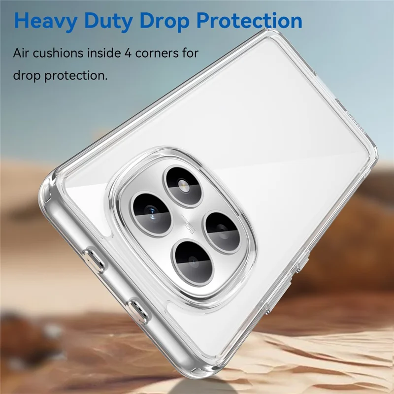 For Xiaomi Redmi Note 15 5G (Global) Case TPU + Acrylic Protective Clear Phone Cover - Transparent