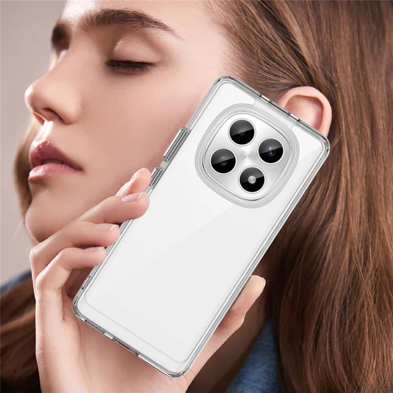 For Xiaomi Redmi Note 15 5G (Global) Case TPU + Acrylic Protective Clear Phone Cover - Transparent