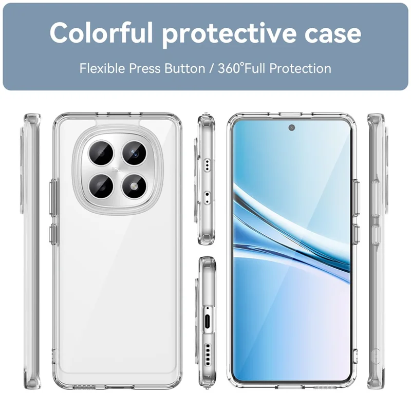 For Xiaomi Redmi Note 15 5G (Global) Case TPU + Acrylic Protective Clear Phone Cover - Transparent