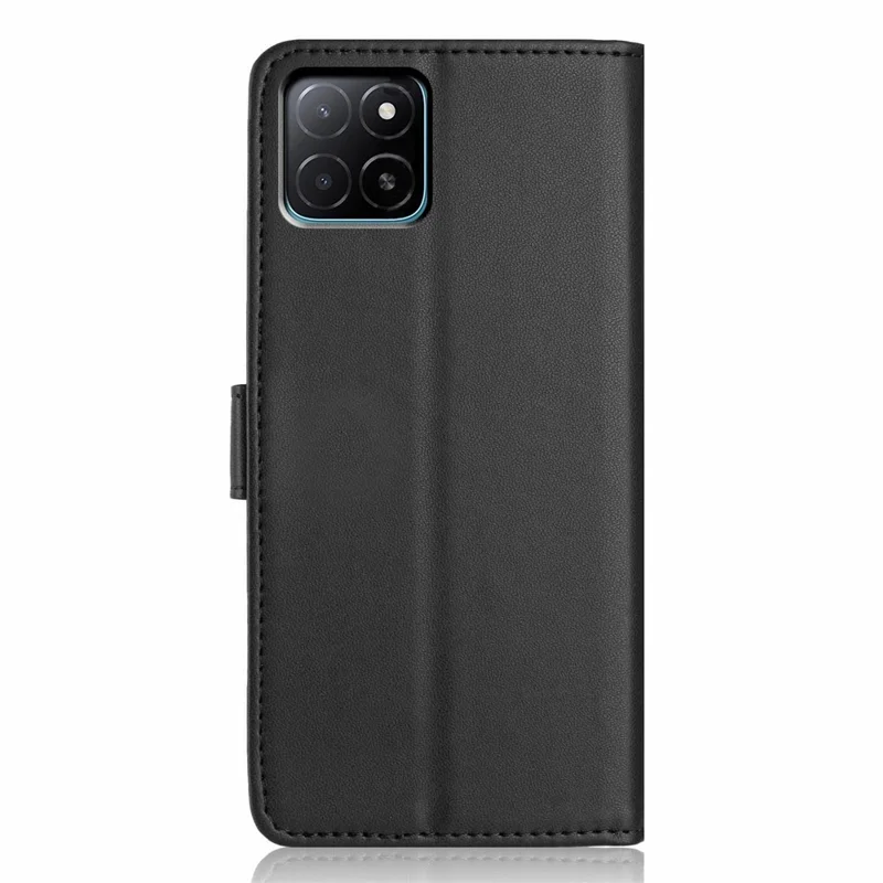 Estuche de cartera X5b For Honor con correa / Múltiples ranuras para tarjetas Funda de teléfono de cuero de color sólido con soporte - Negro