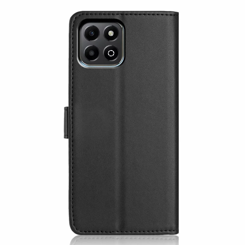 Funda de cartera inteligente For Honor 400 con correa / Múltiples ranuras para tarjetas Funda de teléfono de cuero de color sólido con soporte - Negro