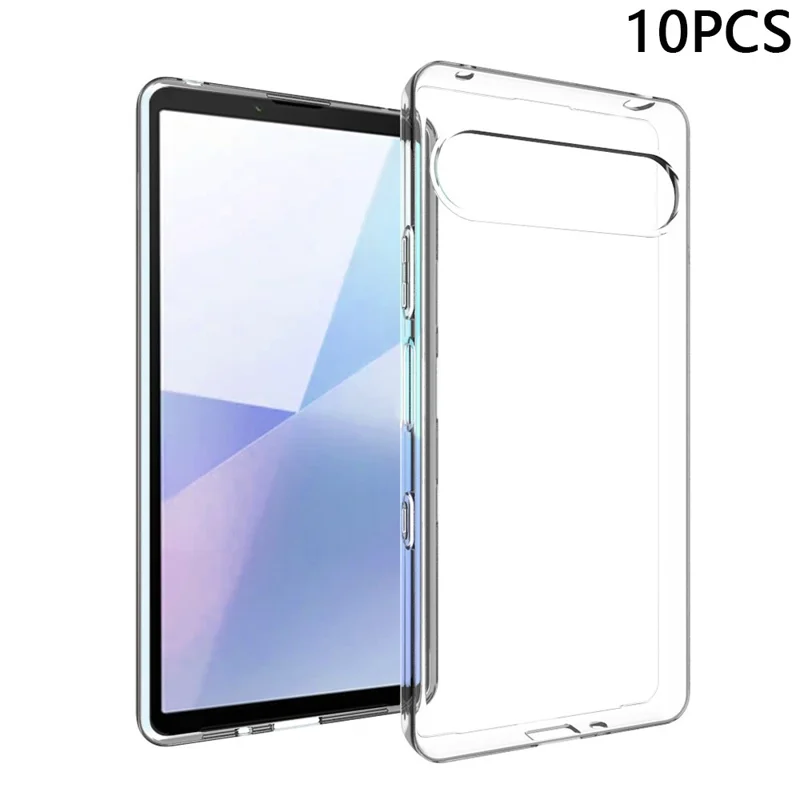 10 pièces / pack pour étui Sony Xperia 10 VII Watermark Free TPU Protective Clear Phone Cover