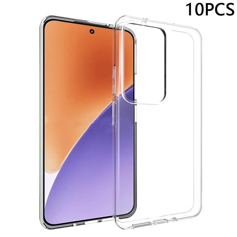 10 шт / упаковка Прозрачный чехол для Xiaomi Redmi 15 5G (ЕС) (171 мм) / 15 4G (ЕС) (171 мм) Водонепроницаемый TPU защитный чехол для телефона