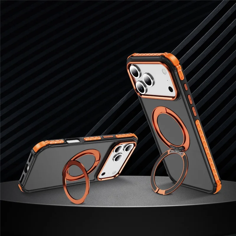 For iPhone 17 Pro Max Case Compatible with MagSafe Skin Touch Airbag Anti Drop TPU + PC Phone Cover - Orange