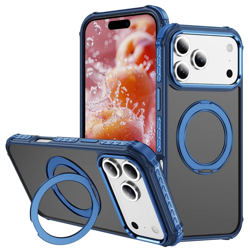 For iPhone 17 Pro Max Case Compatible with MagSafe Skin Touch Airbag Anti Drop TPU + PC Phone Cover - Blue