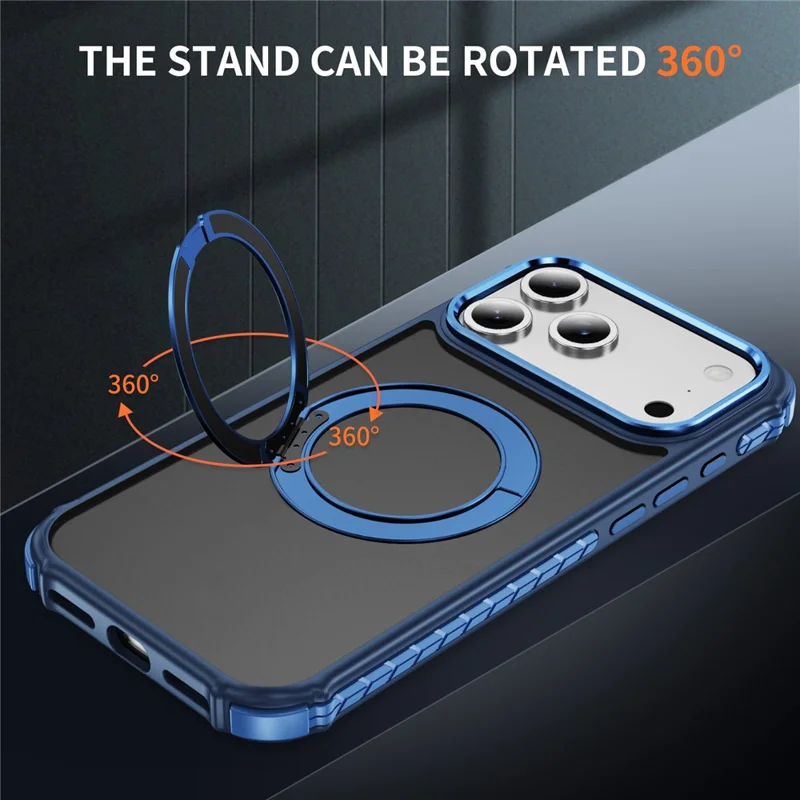 For iPhone 17 Pro Max Case Compatible with MagSafe Skin Touch Airbag Anti Drop TPU + PC Phone Cover - Blue