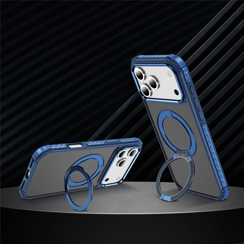 For iPhone 17 Pro Max Case Compatible with MagSafe Skin Touch Airbag Anti Drop TPU + PC Phone Cover - Blue