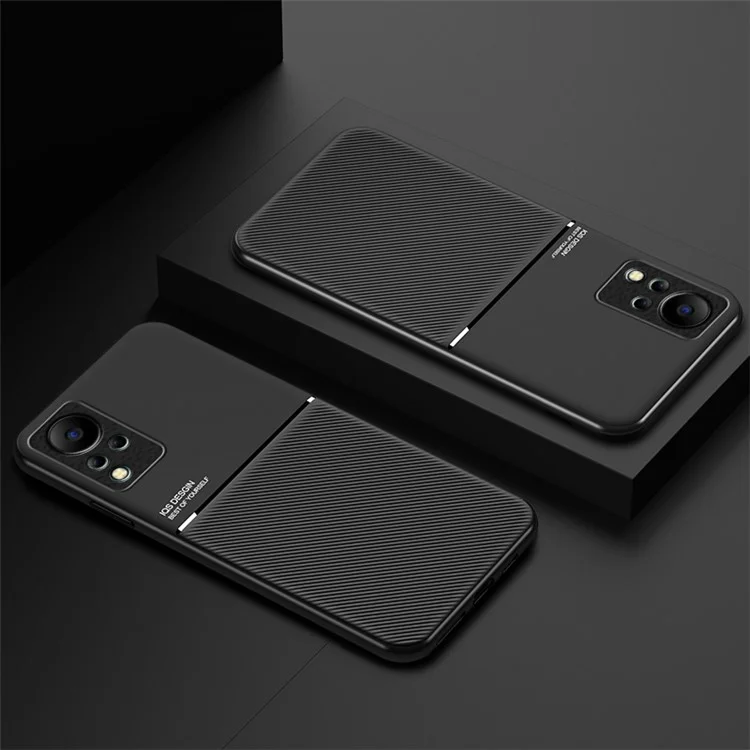 Para Infinix Hot 11s PU Leather+TPU Back Case Con Capas Híbridas Impresas - Azul