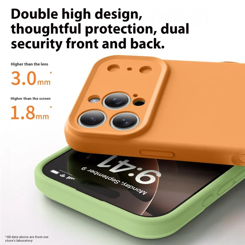 For iPhone 16 Pro Max Liquid Silicone Case Transform to 17 Pro Design Shockproof Phone Cover - Light Green